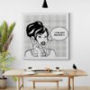 Cuadro Pop Art Blanco y Negro