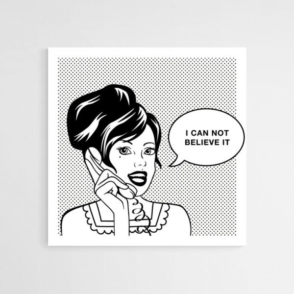 Cuadro Pop Art Blanco y Negro