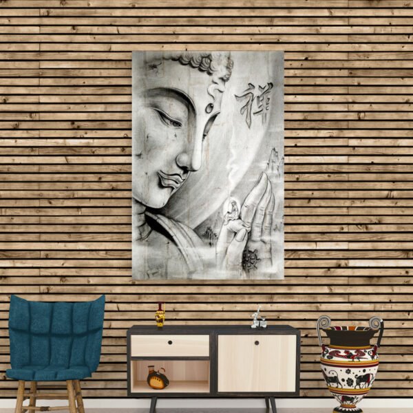 Cuadro Buda Gris
