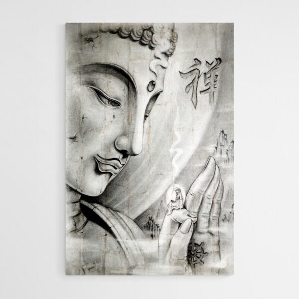 Cuadro Buda Gris