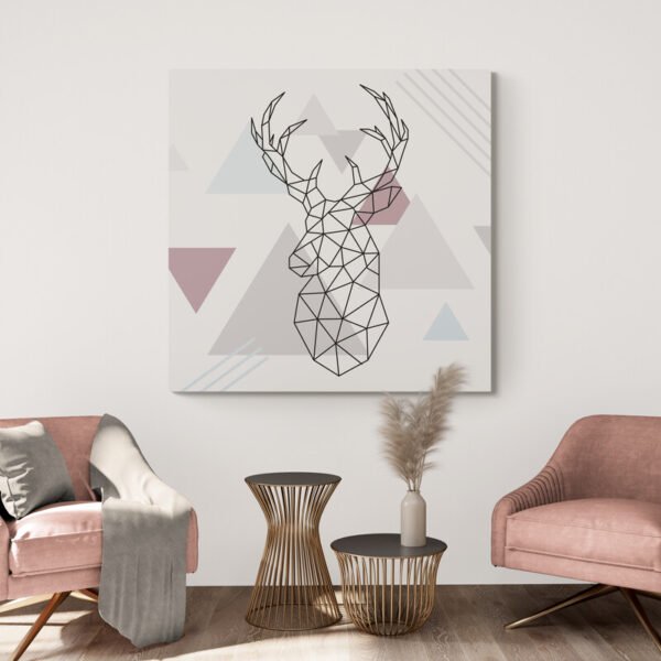 Dibujo Cabeza de Ciervo Geométrica