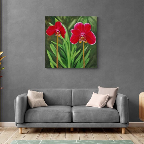 Cuadro Orquídea Roja