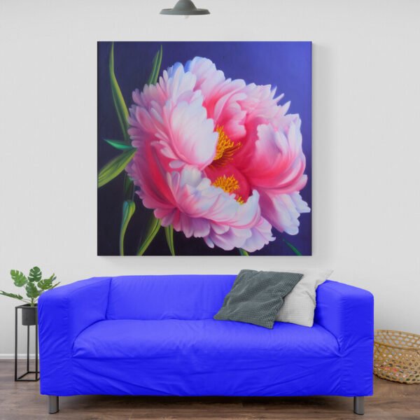 Cuadro Pintura Peonía