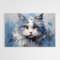 Cuadro Pintura Gato Moderno