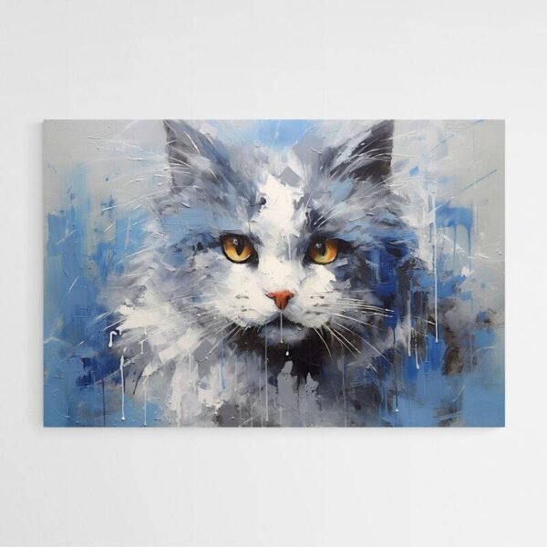 Cuadro Pintura Gato Moderno