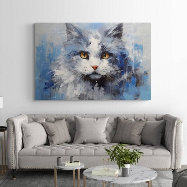Cuadro Pintura Gato Moderno