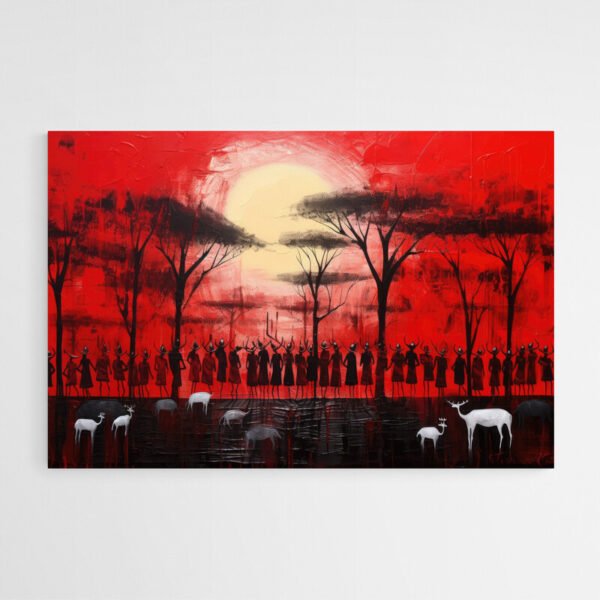 Cuadro Africano Rojo