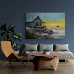 Cuadro Escandinavo Azul y Amarillo