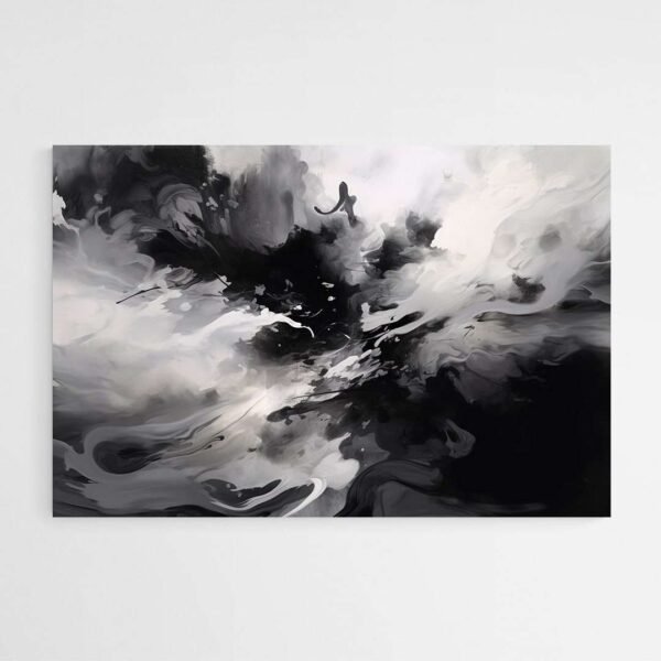 Cuadro Abstracto Blanco y Negro
